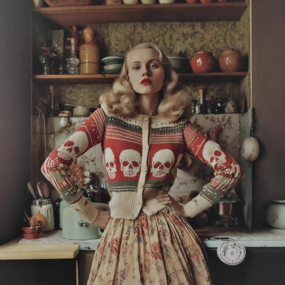 Women’s 3D Digital Print Floral Cardigan Sweater sold by Maiden-Art