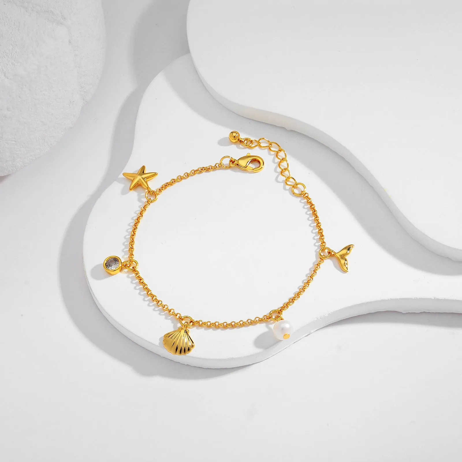 European and American Cross-border Fashion Personalized Ocean Necklace Summer Bracelet Women's Exquisite New Gift Jewelry High-end Bracelet sold by Maiden-Art product image thumbnail 2