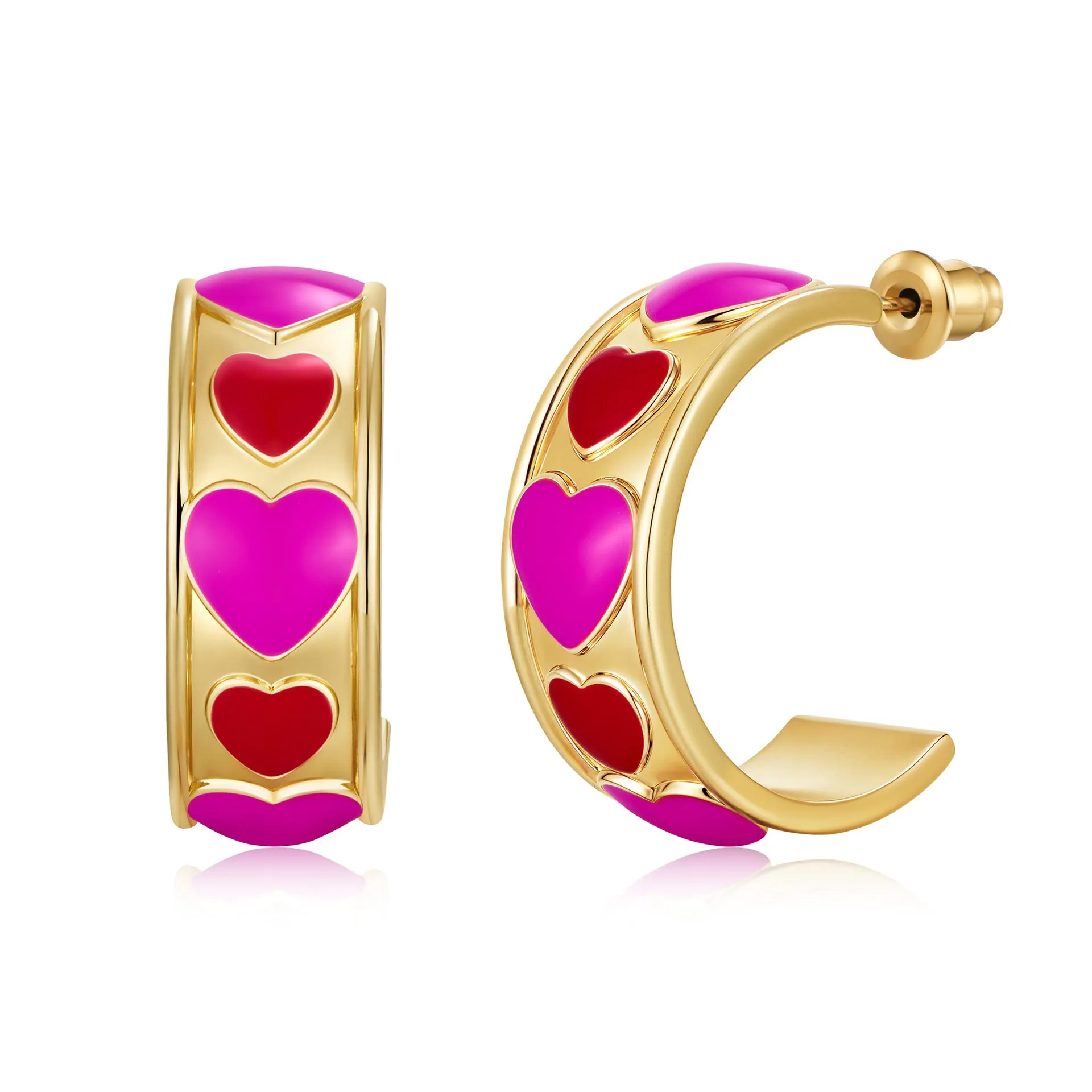 Colored oil-dripping C-shaped earrings, dopamine colored earrings, fashionable and elegant, niche ear rings, Internet celebrity Instagram sold by Maiden-Art product image thumbnail 5
