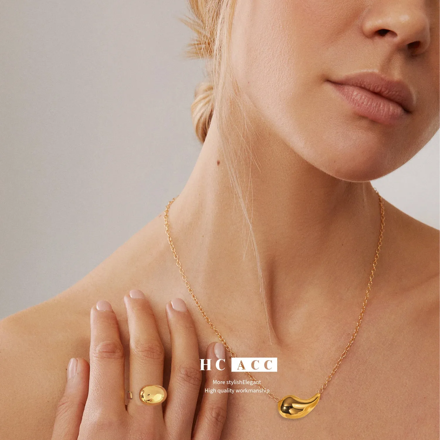 Fashion Irregular Ring Niche Design European and American Style Open Ring Women's Light Luxury High-end Ins Style Ring sold by Maiden-Art product image thumbnail 3