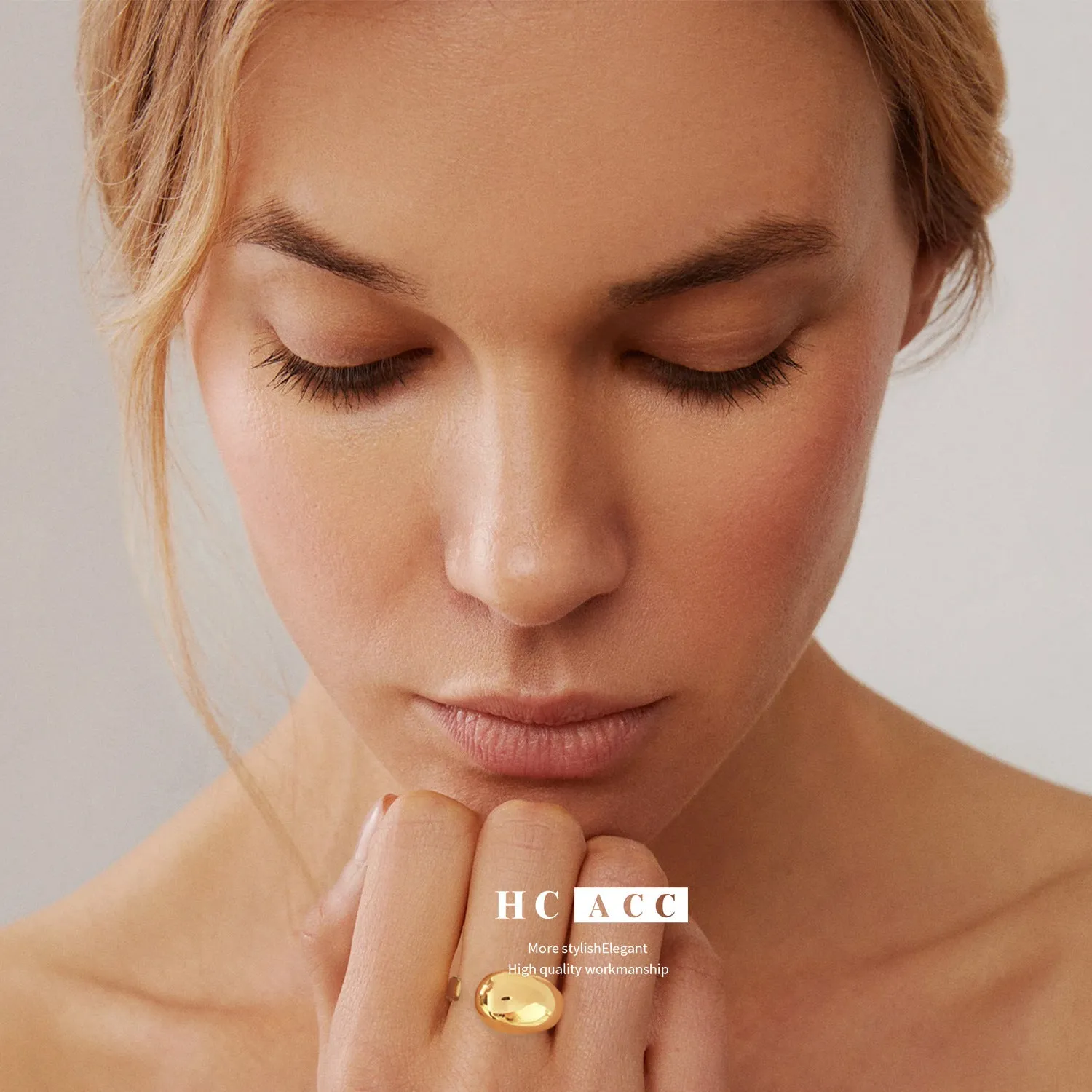 Fashion Irregular Ring Niche Design European and American Style Open Ring Women's Light Luxury High-end Ins Style Ring sold by Maiden-Art