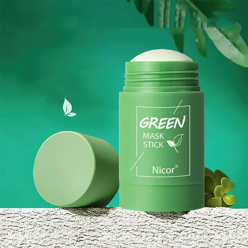 Cleansing Green Tea Mask Clay Stick Oil Control Anti-Acne Whitening Seaweed Mask Skin Care sold by Maiden-Art product image thumbnail 3
