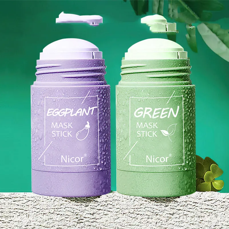 Cleansing Green Tea Mask Clay Stick Oil Control Anti-Acne Whitening Seaweed Mask Skin Care sold by Maiden-Art product image thumbnail 4