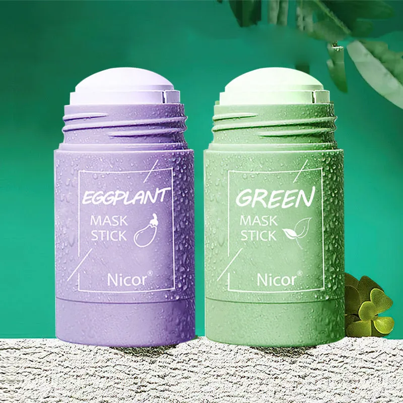 Cleansing Green Tea Mask Clay Stick Oil Control Anti-Acne Whitening Seaweed Mask Skin Care sold by Maiden-Art