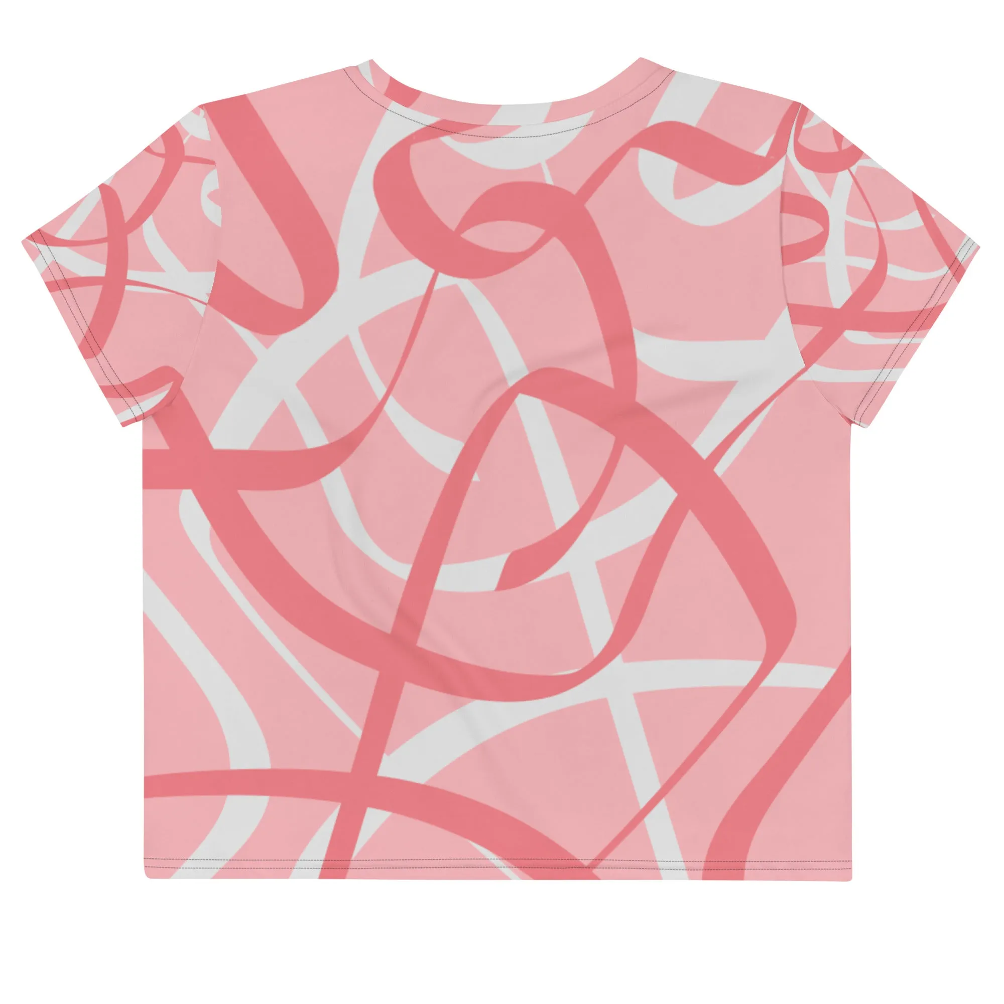 "Be You" All-Over Print Crop Tee - ABSTRACT ROSE. sold by Maiden-Art product image thumbnail 2