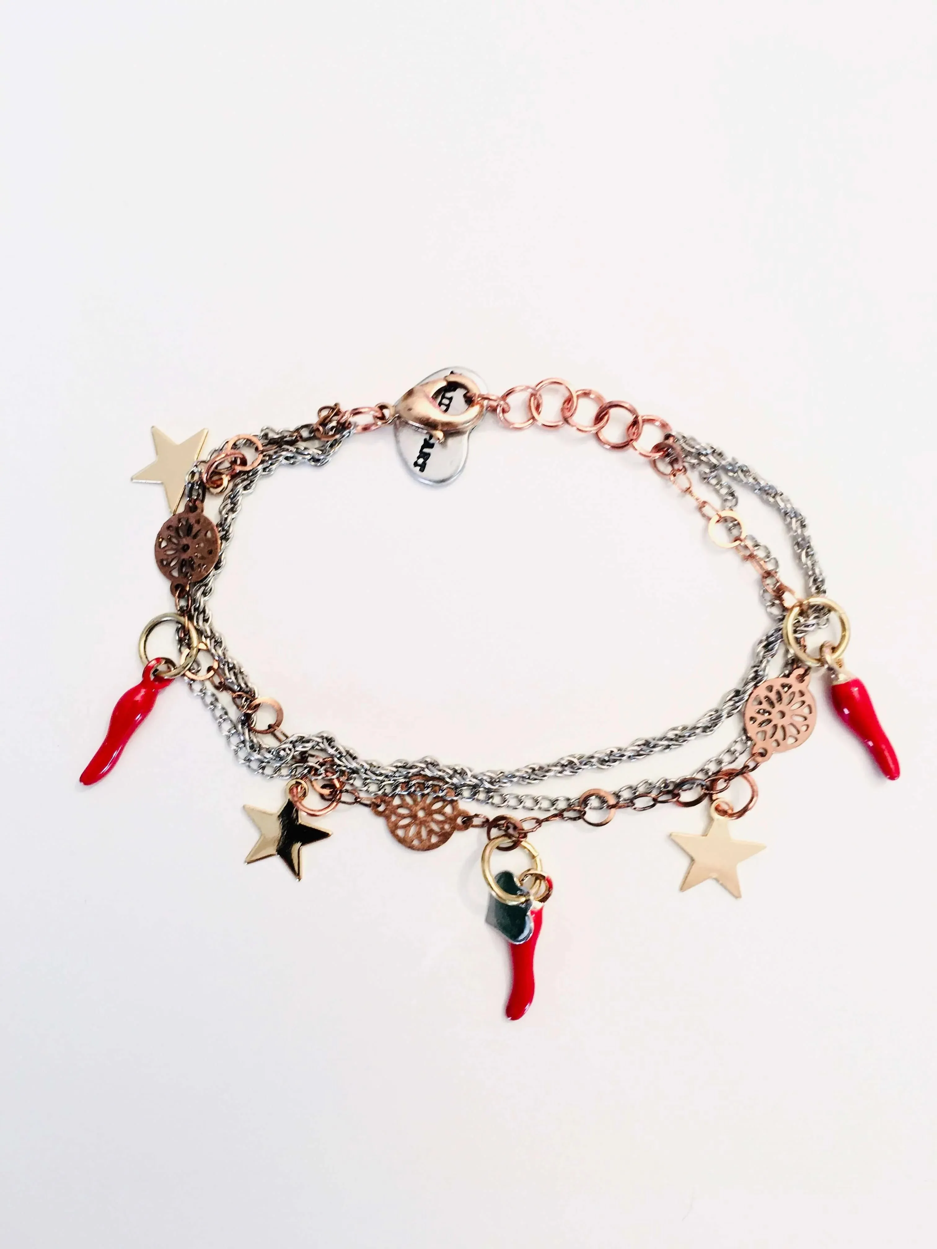 Red horn and gold star bracelet. sold by Maiden-Art product image thumbnail 2