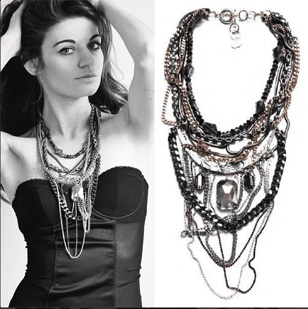 Multi Color Statement Necklace with Swarovski Crystals. sold by Maiden-Art product image thumbnail 2