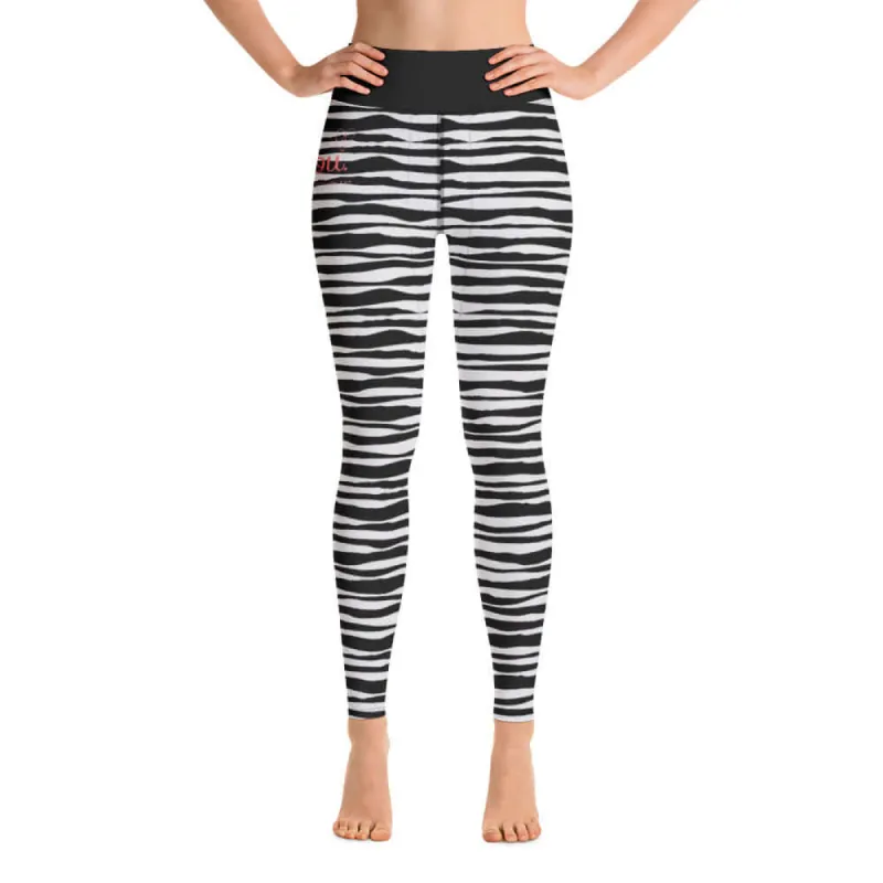 "Be You" - Leggings - ZEBRA GREY. sold by Maiden-Art