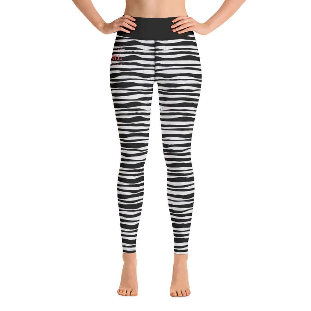 "Be You" - Leggings - ZEBRA GREY. sold by Maiden-Art