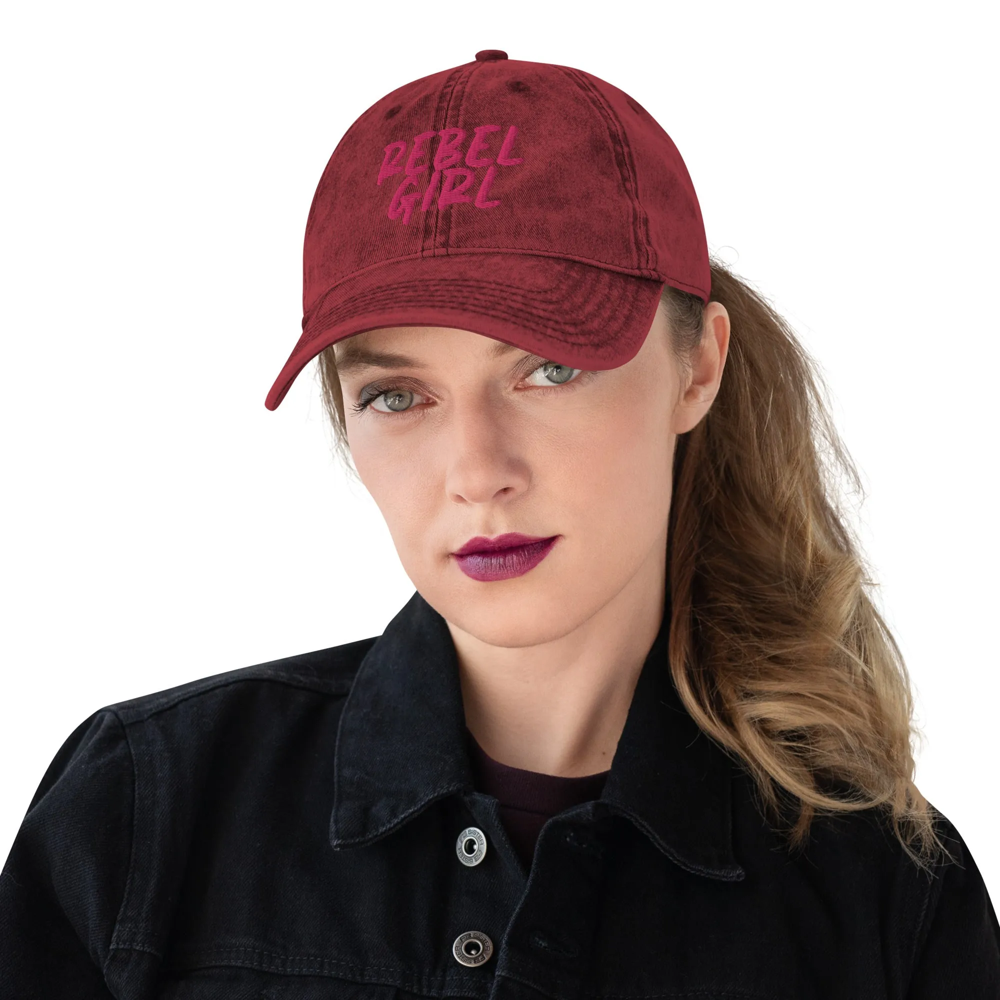 REBEL GIRL Vintage Cotton Twill Cap sold by Maiden-Art product image thumbnail 3