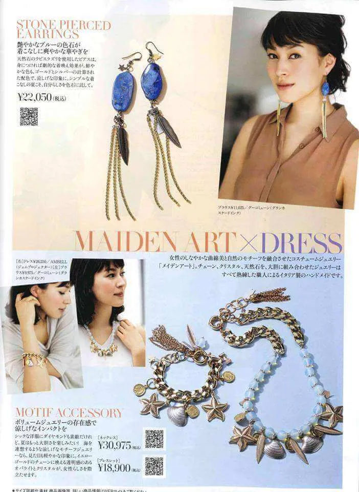 Lapis lazuli stone pierced earrings with Swarovski crystals sold by Maiden-Art product image thumbnail 2