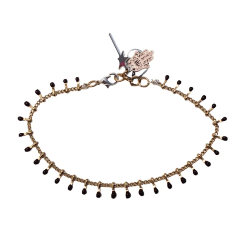 Gold Bracelet with Mini Drops in 3 Colors sold by Maiden-Art