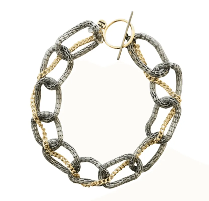 Oversized Choker in Gold and Black Gold. sold by Maiden-Art