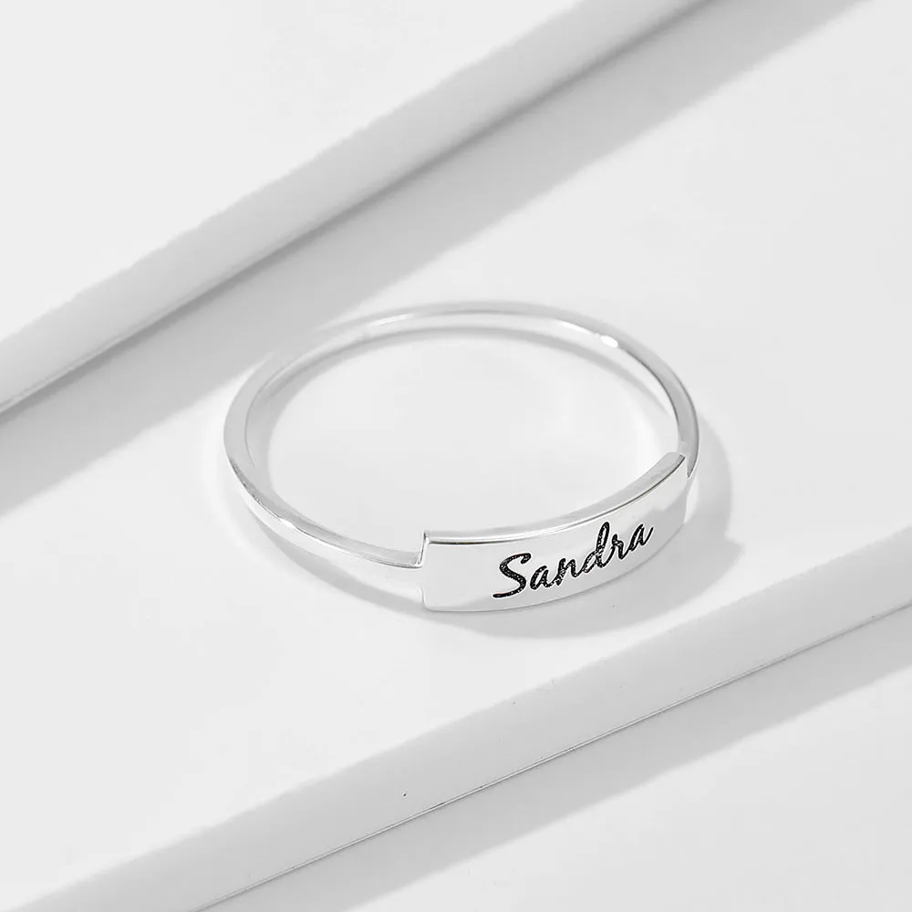 Full Silver Name-1 Ring sold by Maiden-Art product image thumbnail 3