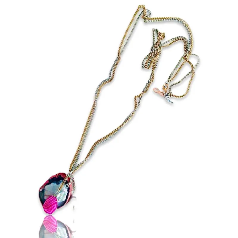 Necklace with Agate Stones. sold by Maiden-Art