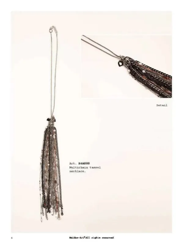 Tassel Necklace with Charms sold by Maiden-Art