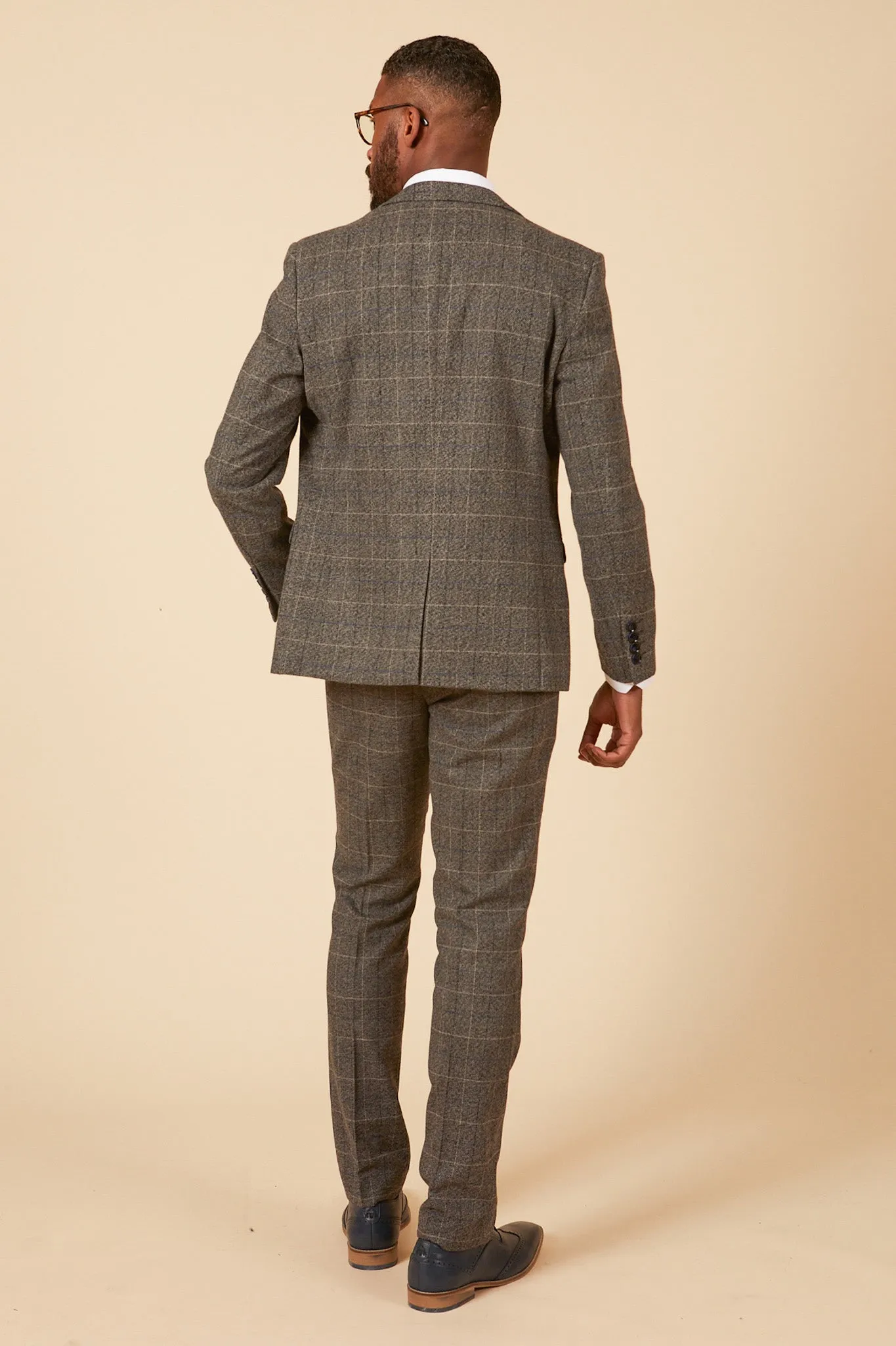 SCOTT - Grey Tweed Check Two Piece Suit sold by Marc Darcy product image thumbnail 5