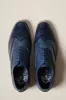 RYAN - Navy Blue Leather Wingtip Brogue Shoe sold by Marc Darcy