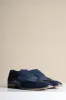 RYAN - Navy Blue Leather Wingtip Brogue Shoe sold by Marc Darcy