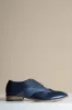 RYAN - Navy Blue Leather Wingtip Brogue Shoe sold by Marc Darcy