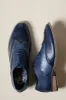 RYAN - Navy Blue Leather Wingtip Brogue Shoe sold by Marc Darcy