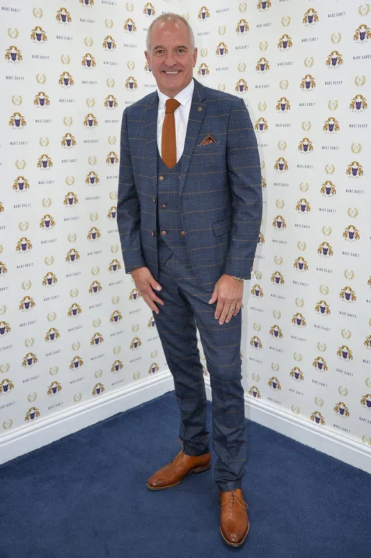 Wolverhampton Wanderers Legend Steve Bull in Jenson Marine Check Suit sold by Marc Darcy