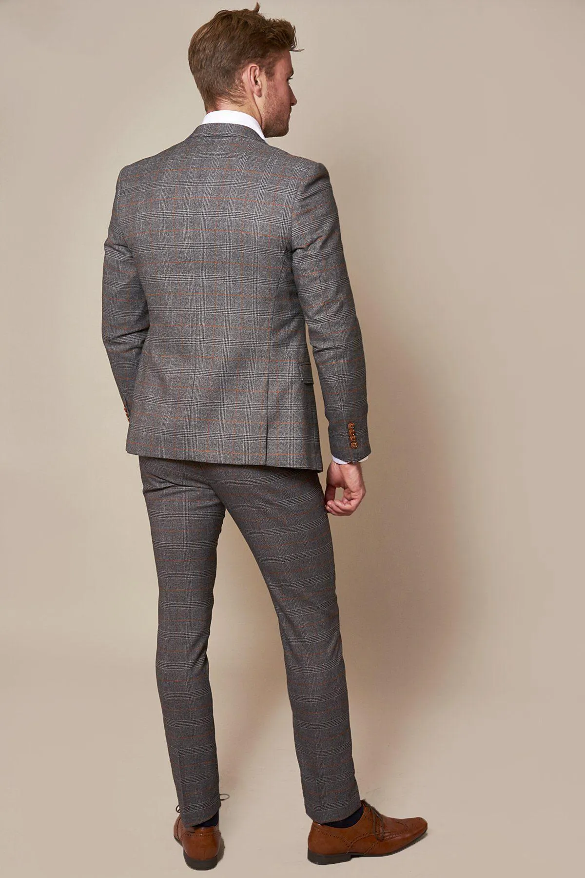 Blogger Style | JENSON Grey Check Suit As Worn By Gurj Sohanpal sold by Marc Darcy product image thumbnail 2