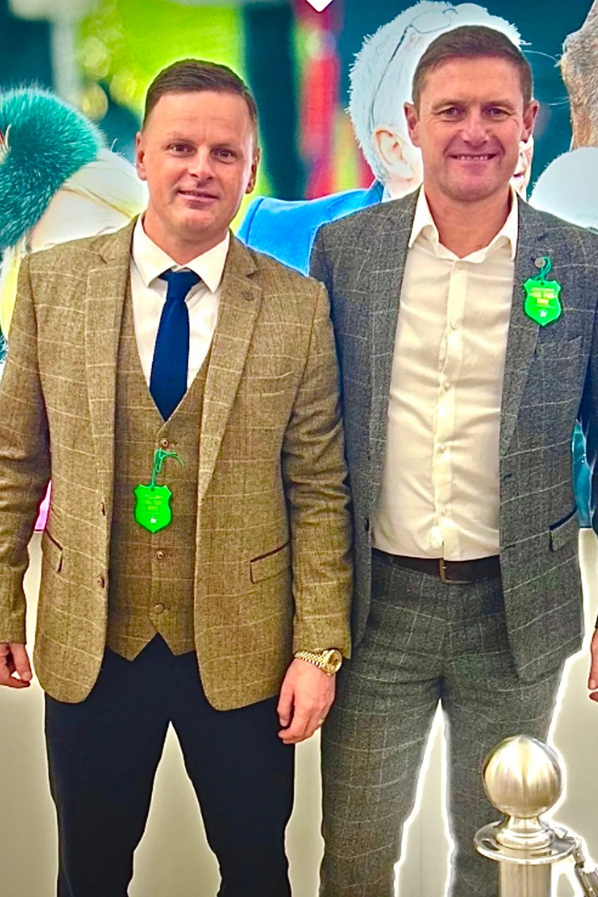 Leyton Orient manager Richie Wellens in Ted Tan Tweed Blazer & Waistcoat sold by Marc Darcy
