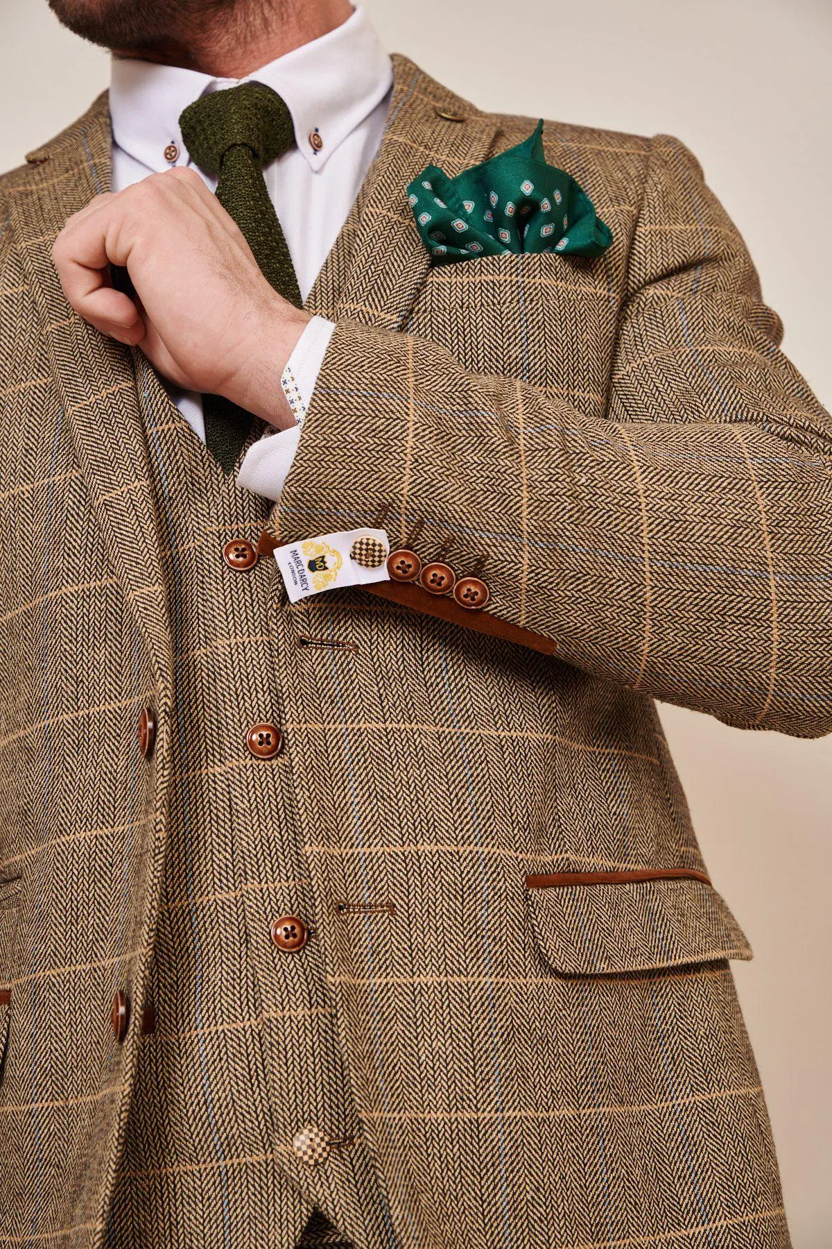 Leyton Orient manager Richie Wellens in Ted Tan Tweed Blazer & Waistcoat sold by Marc Darcy product image thumbnail 5