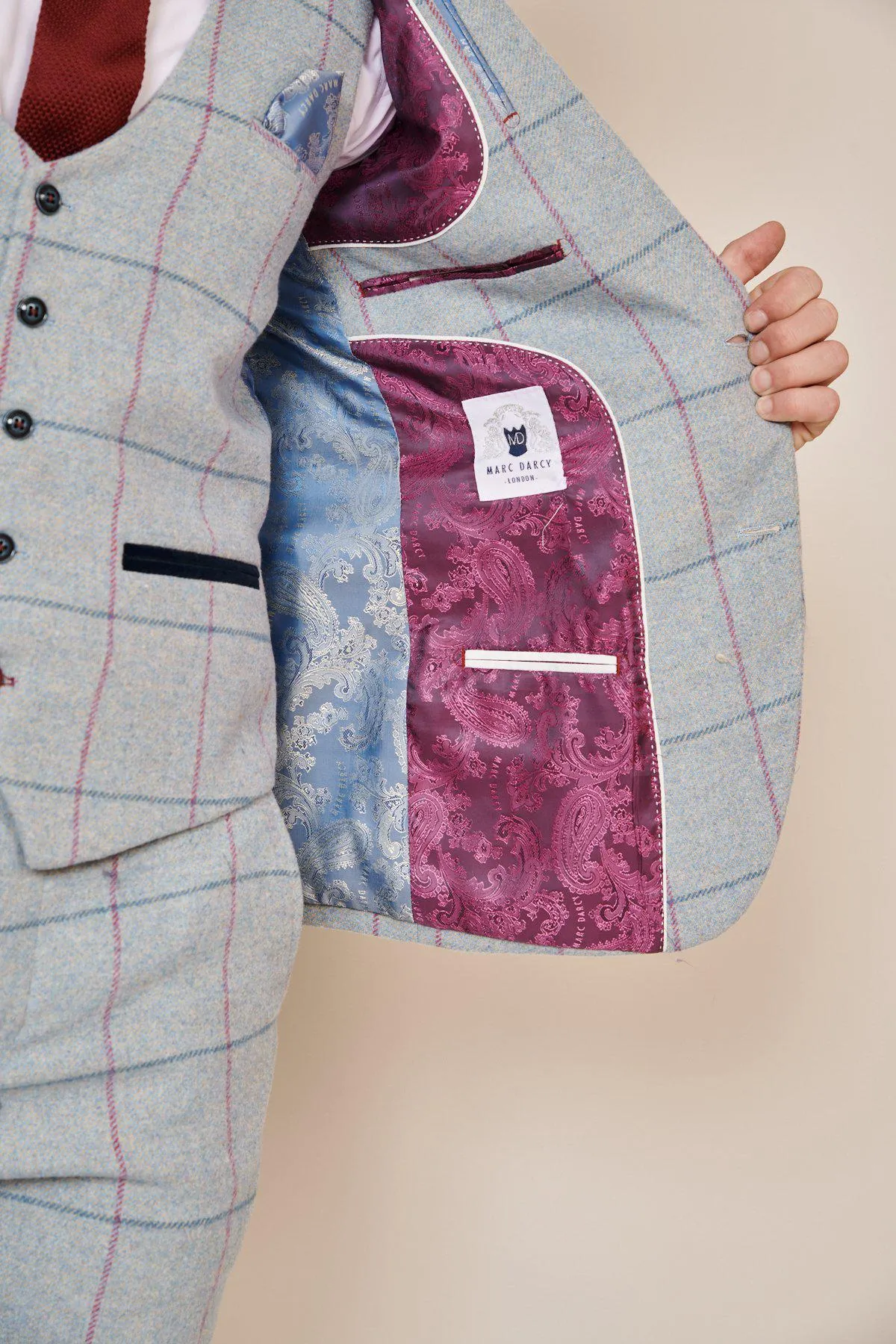 NICOLAS - Sky Check Tweed Blazer sold by Marc Darcy product image thumbnail 2