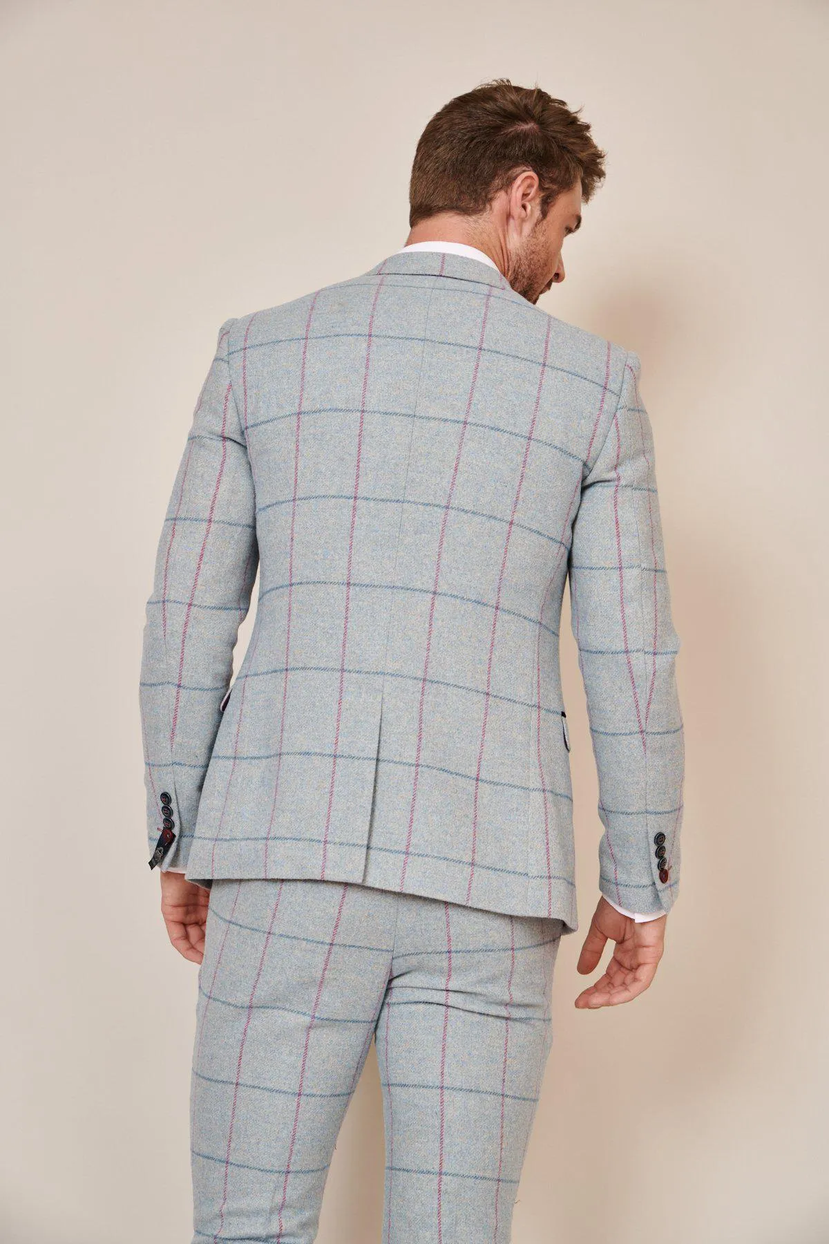 NICOLAS - Sky Check Tweed Blazer sold by Marc Darcy product image thumbnail 4