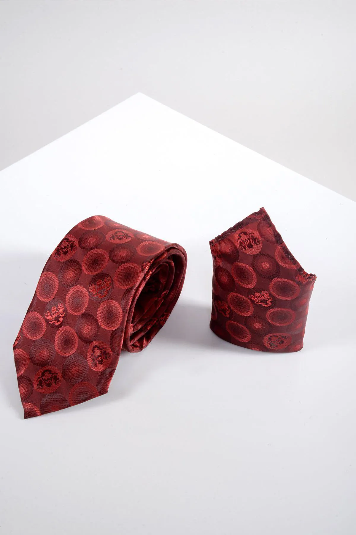 BUBBLES - Wine Bubble Circle Print Tie and Pocket Square Set sold by Marc Darcy product image thumbnail 3
