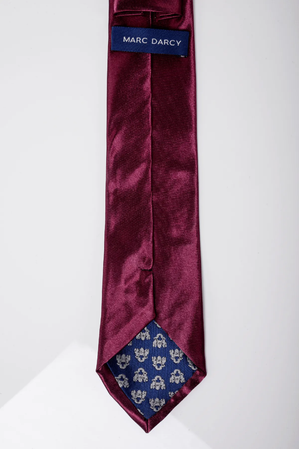 ST - Satin Tie and Pocket Square Set In Plum sold by Marc Darcy product image thumbnail 2