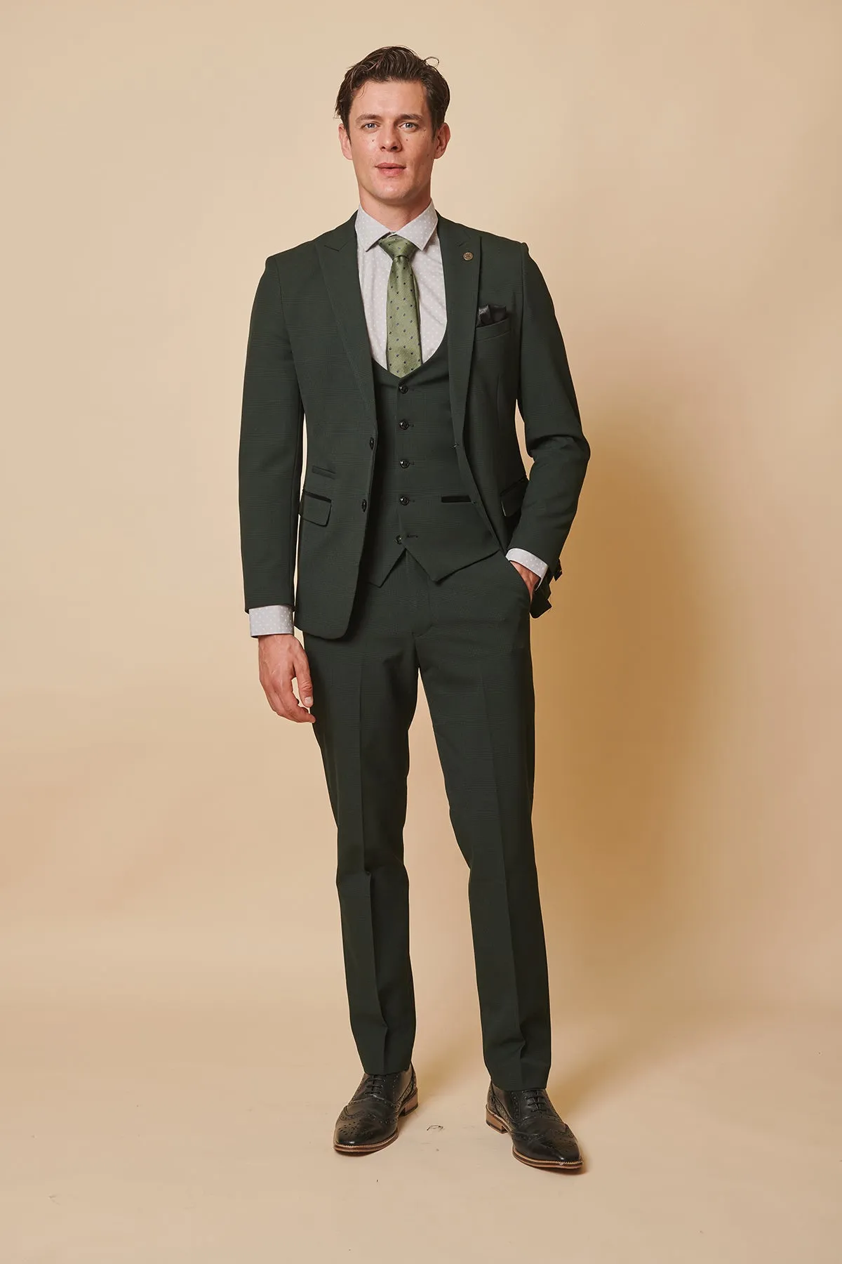 The Leicester City F.C. Collection - BROMLEY Olive Green Check Suit As Worn By Harry Winks sold by Marc Darcy product image thumbnail 3