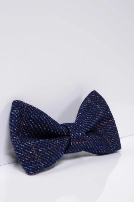 HARRY – Indigo Tweed Check Bow Tie sold by Marc Darcy