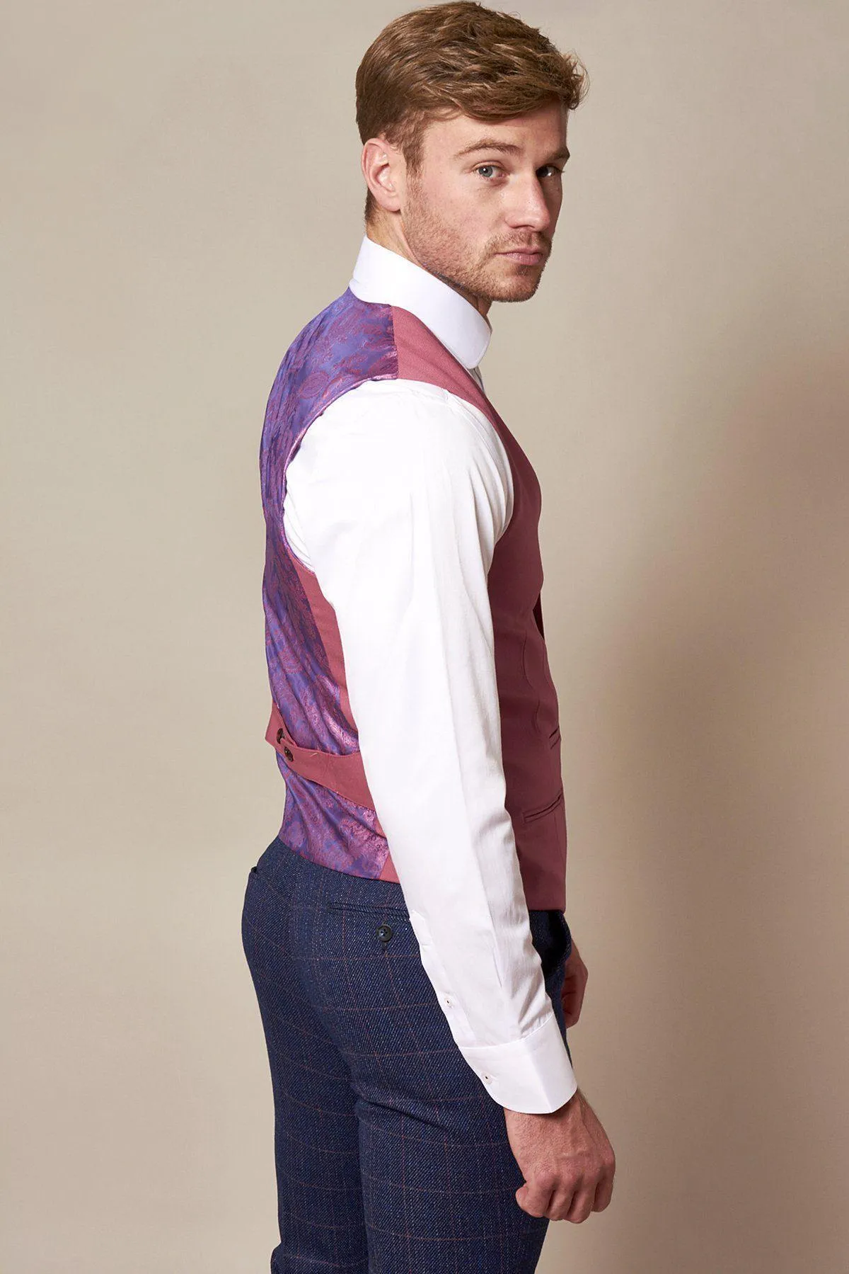 KELLY - Pink Single Breasted Waistcoat sold by Marc Darcy product image thumbnail 2