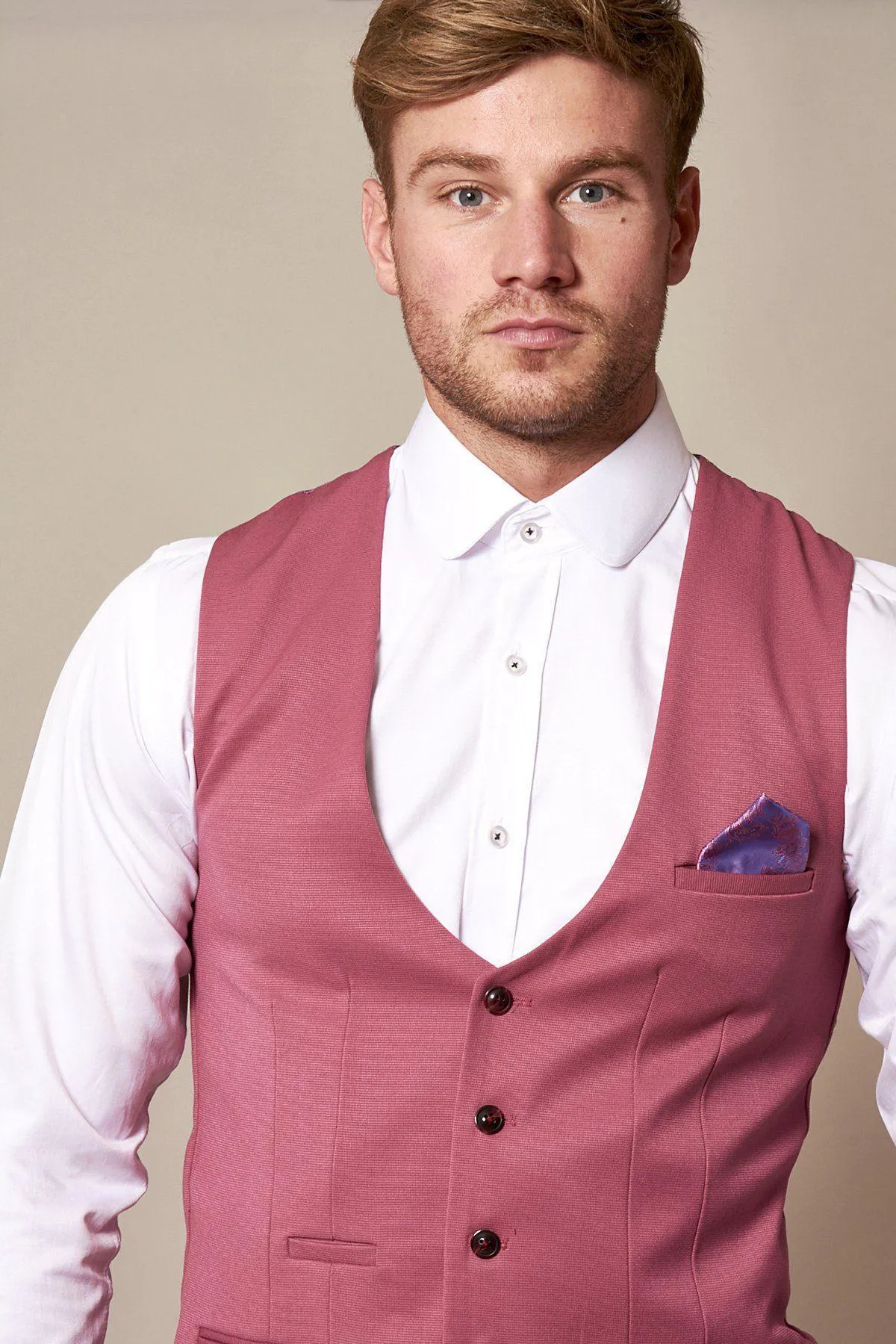 KELLY - Pink Single Breasted Waistcoat sold by Marc Darcy product image thumbnail 3