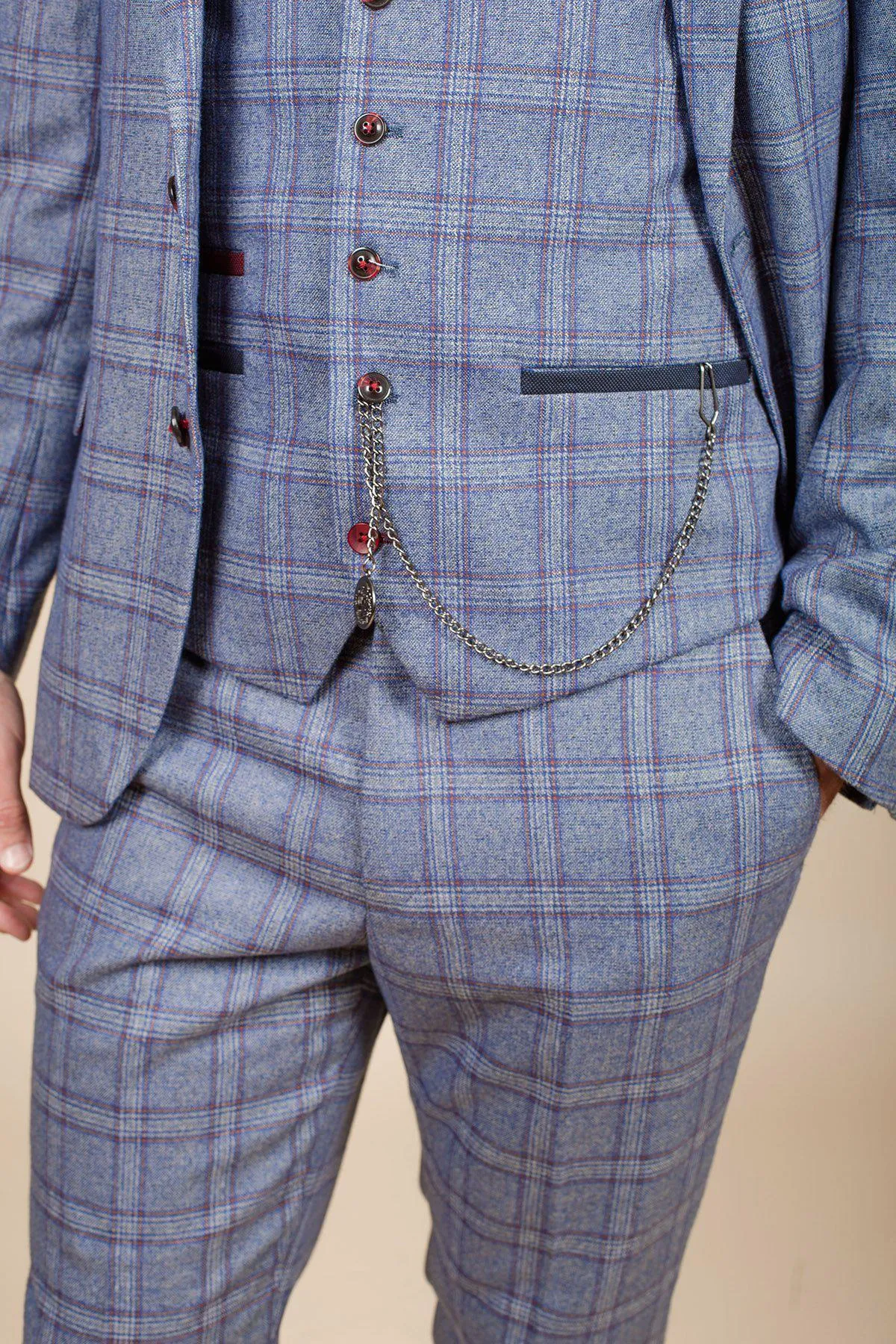 Antique Style Silver Plated Marc Darcy T-Bar Waistcoat Chain MD Velvet Keepsafe Pouch sold by Marc Darcy product image thumbnail 5