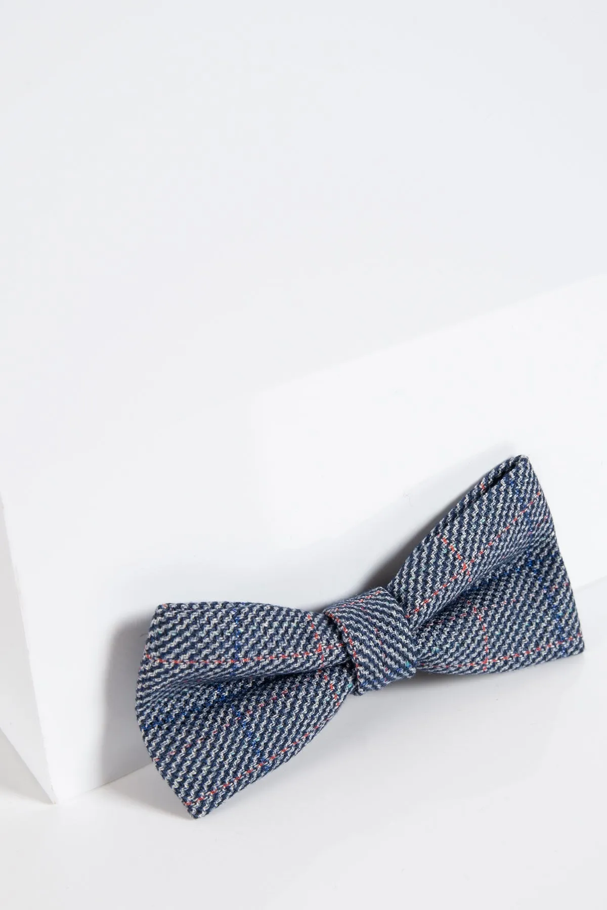HILTON - Blue Check Tweed Bow Tie sold by Marc Darcy product image thumbnail 2