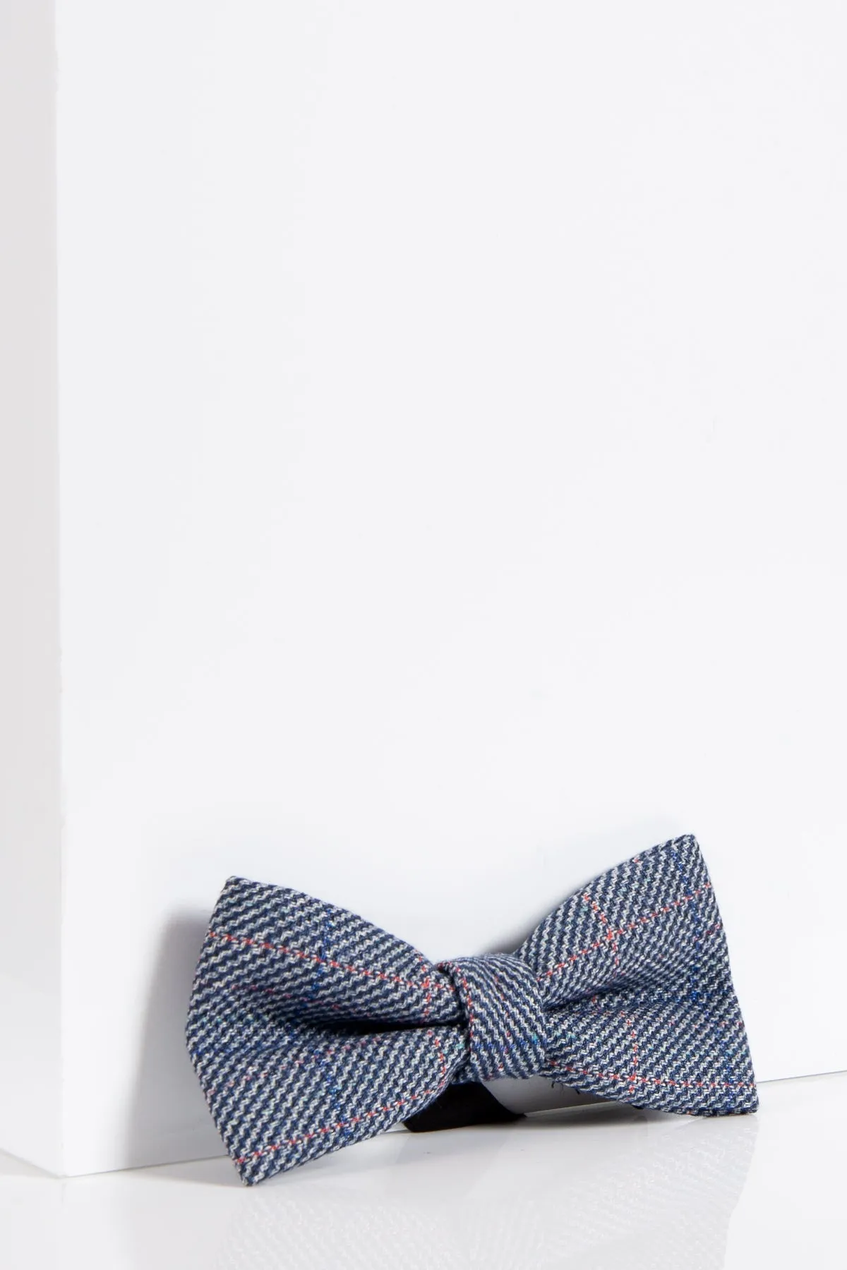 HILTON - Blue Check Tweed Bow Tie sold by Marc Darcy
