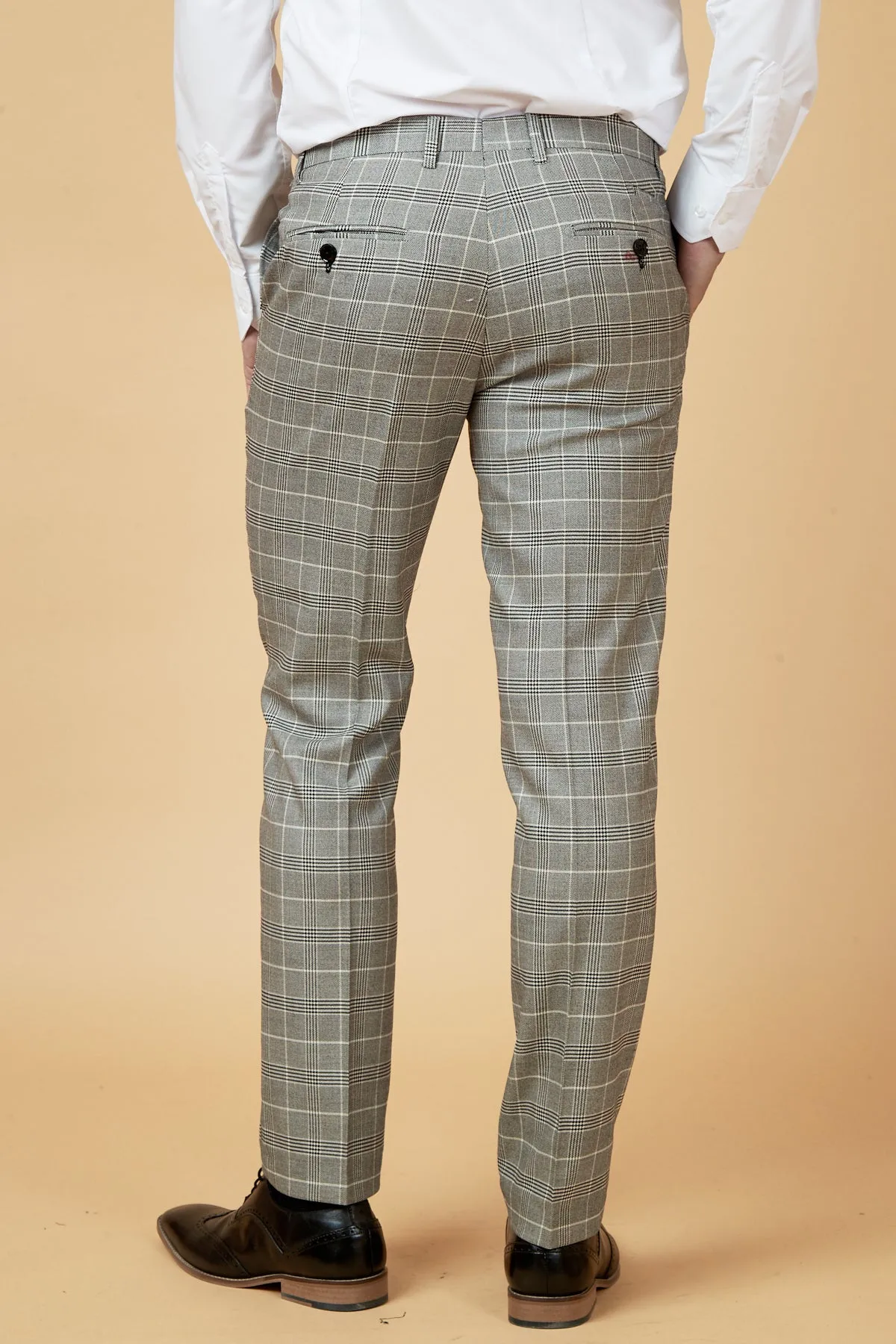 ROSS - Grey Check Trousers sold by Marc Darcy product image thumbnail 3