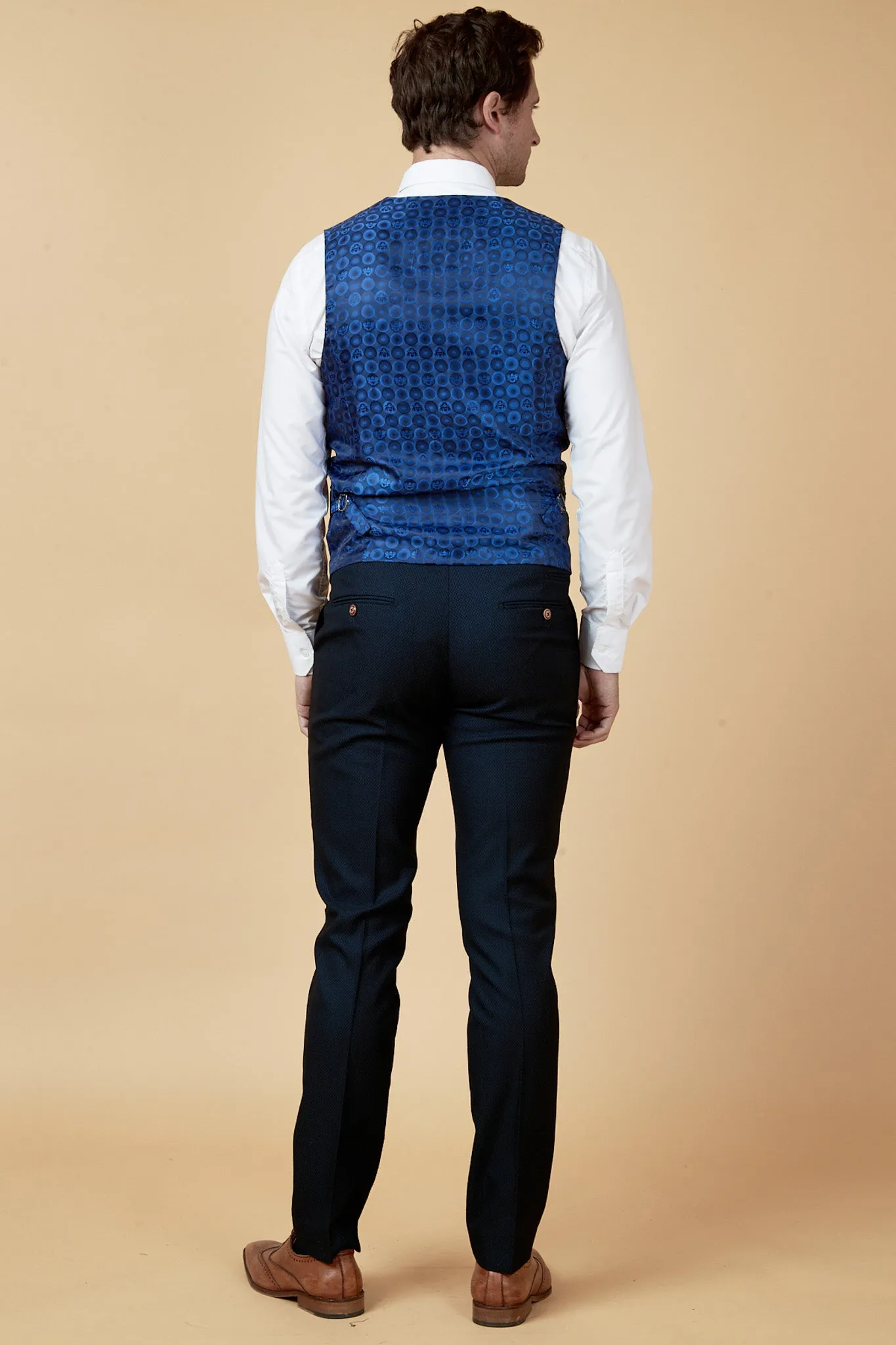 MAX - Navy Single Breasted Waistcoat sold by Marc Darcy product image thumbnail 4