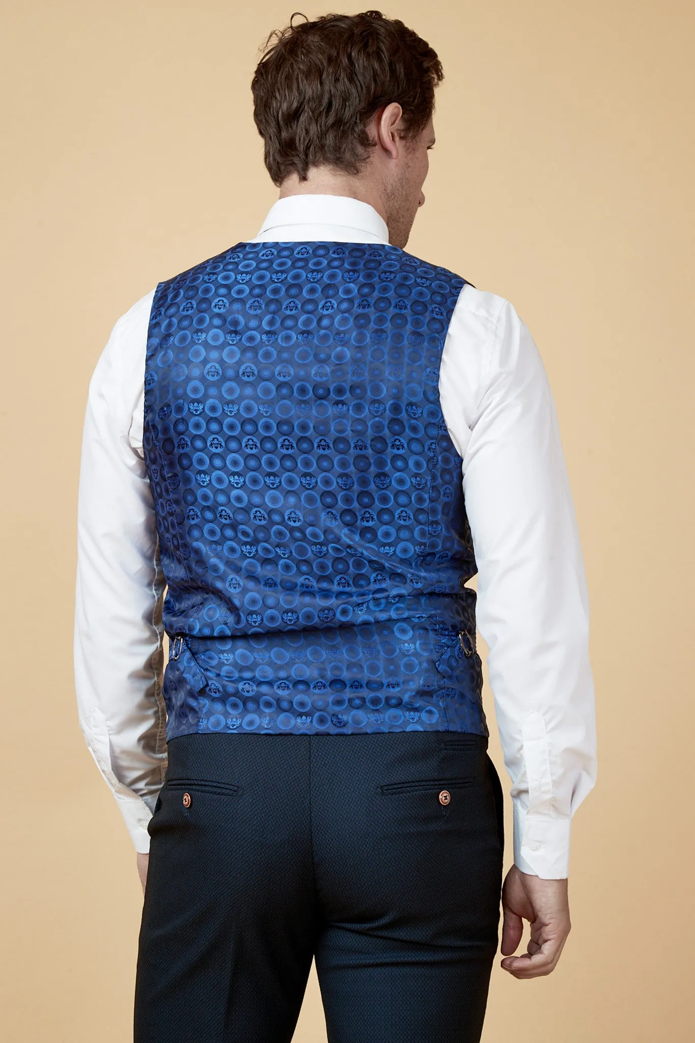 MAX - Navy Single Breasted Waistcoat sold by Marc Darcy product image thumbnail 2