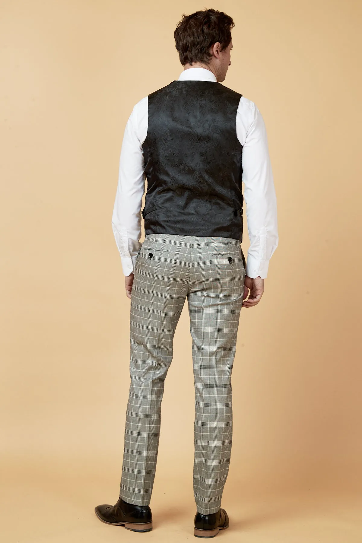 ROSS - Grey Check Three Piece Suit sold by Marc Darcy product image thumbnail 5