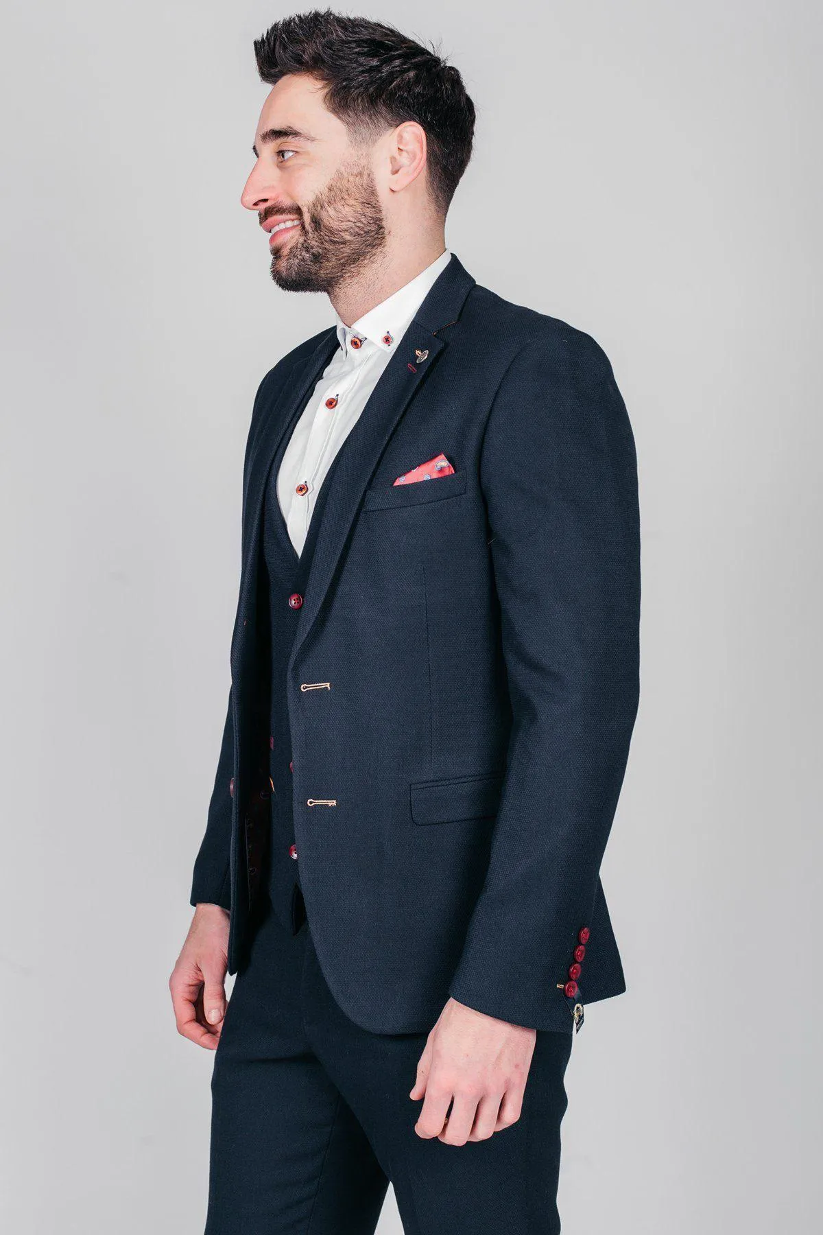 Former Sheffield United Footballer Brian Deane in JD4 Navy Blazer sold by Marc Darcy product image thumbnail 2