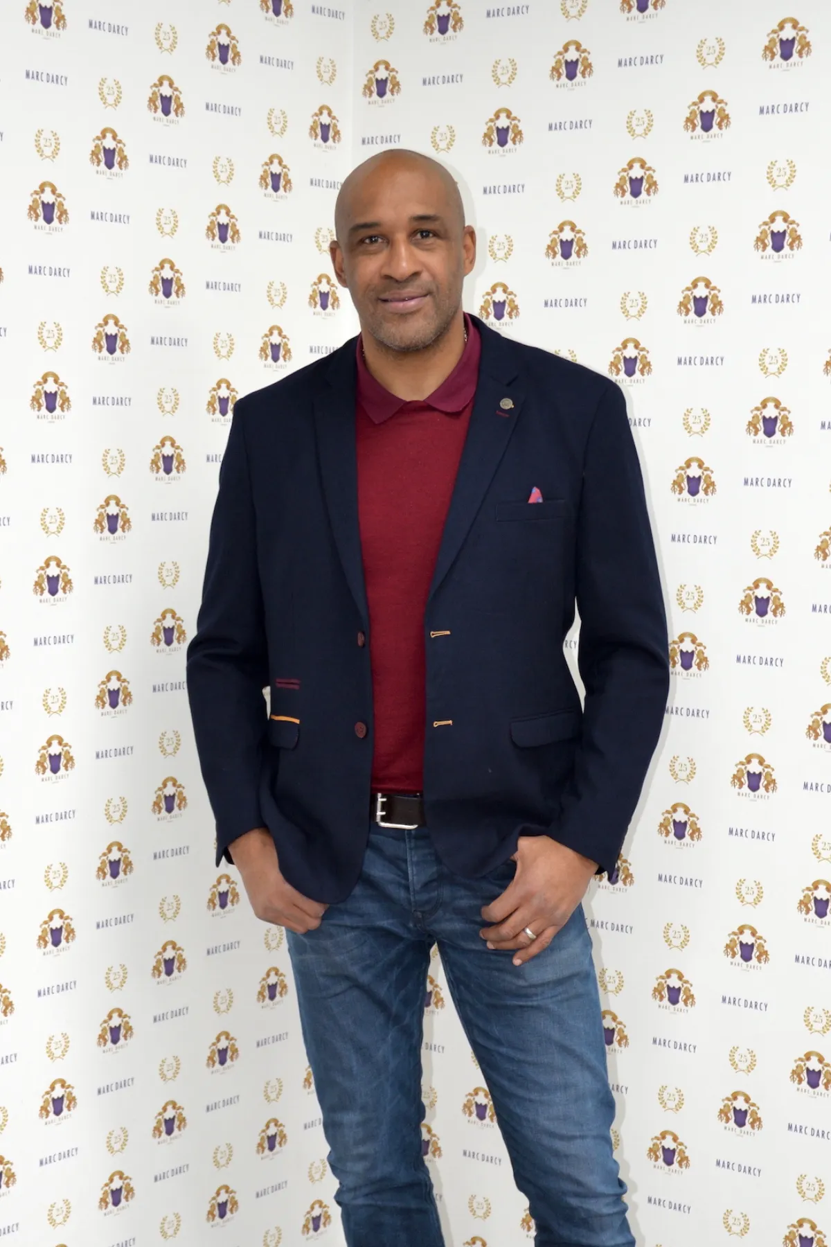 Former Sheffield United Footballer Brian Deane in JD4 Navy Blazer sold by Marc Darcy