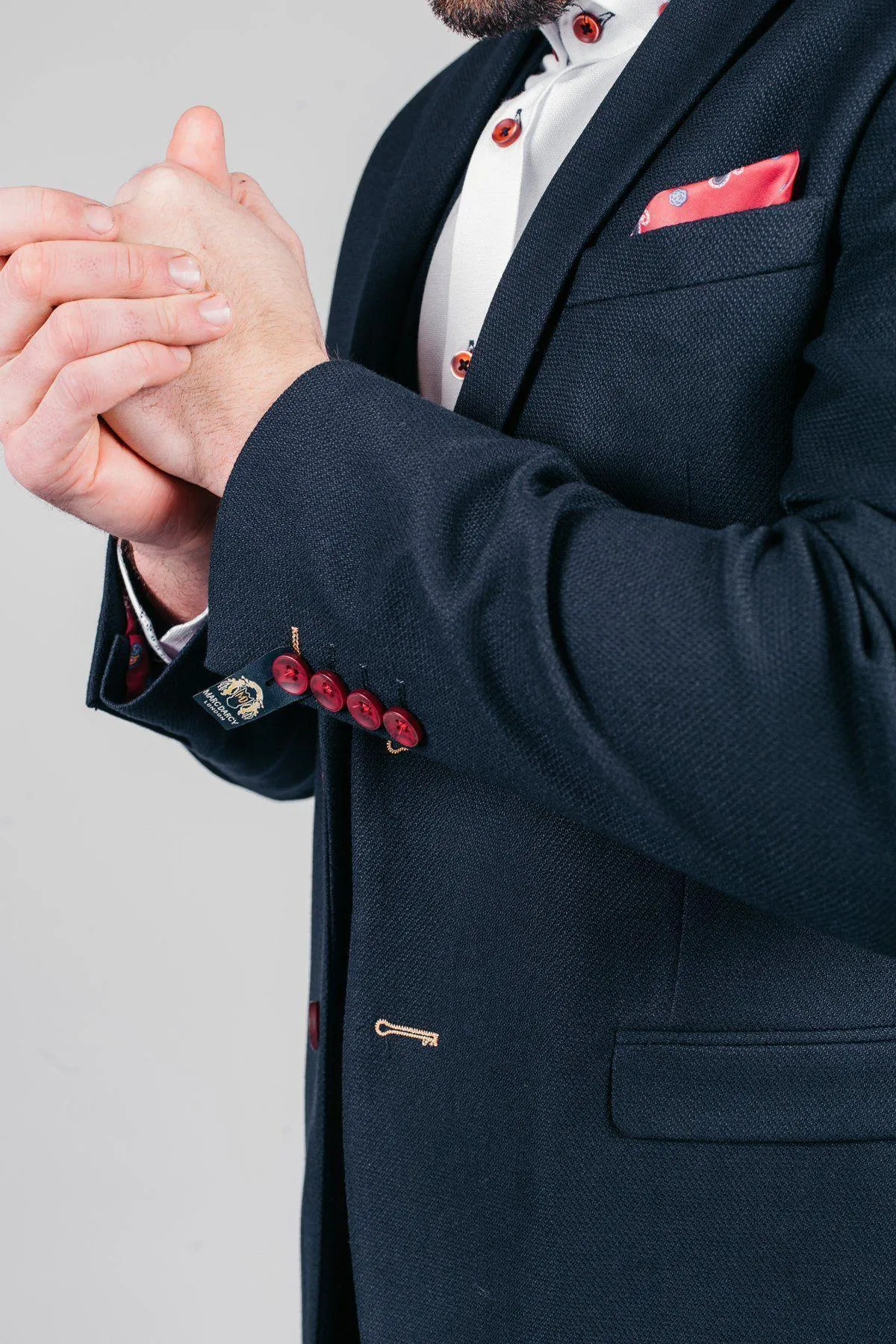 Former Sheffield United Footballer Brian Deane in JD4 Navy Blazer sold by Marc Darcy product image thumbnail 5