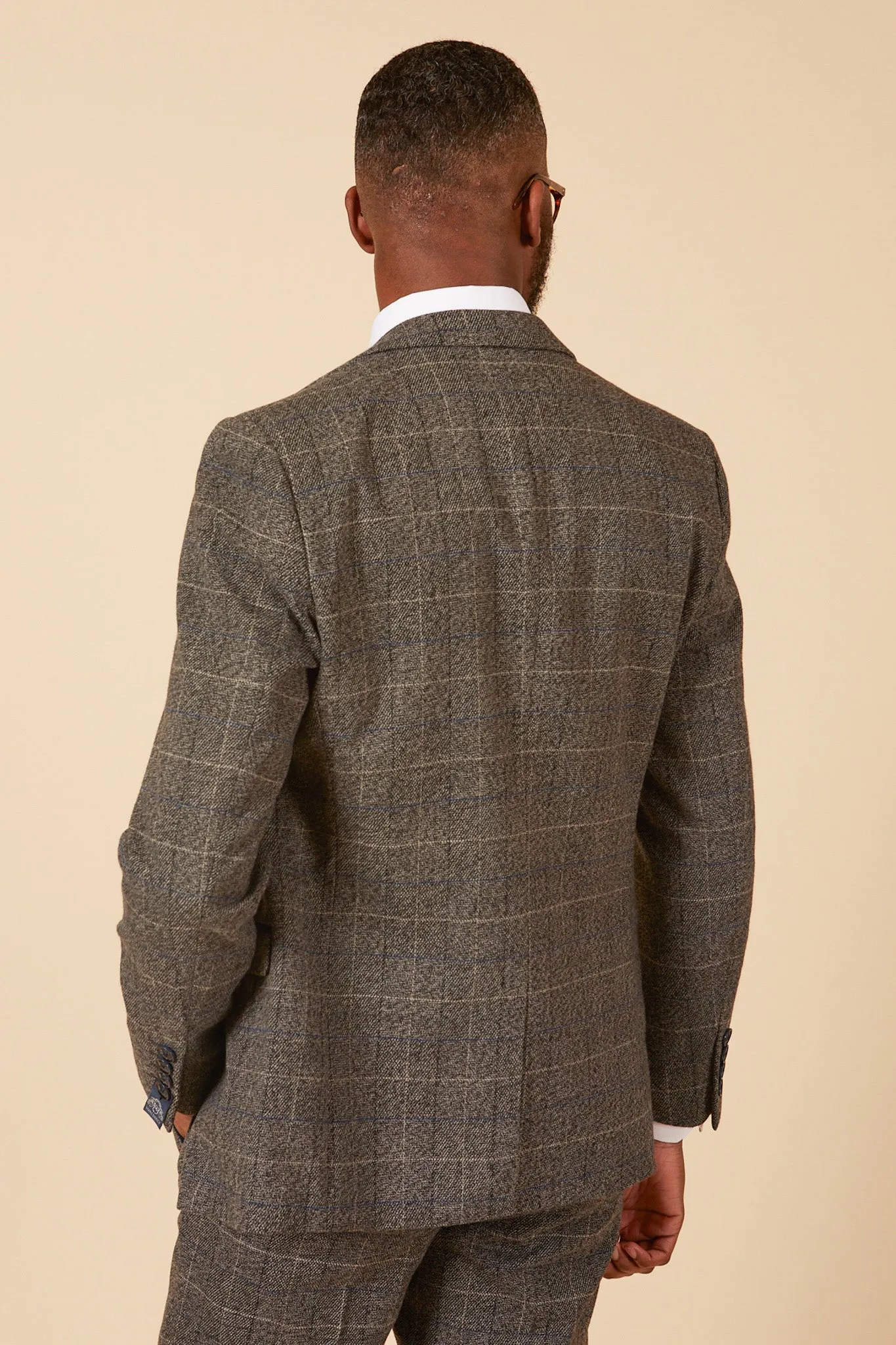 SCOTT - Grey Tweed Check Blazer sold by Marc Darcy product image thumbnail 3