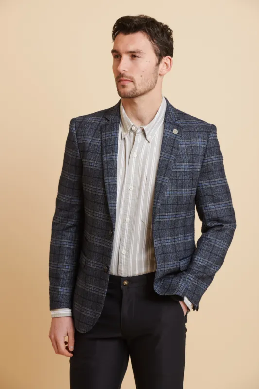 ANDY - Blue Check Blazer sold by Marc Darcy