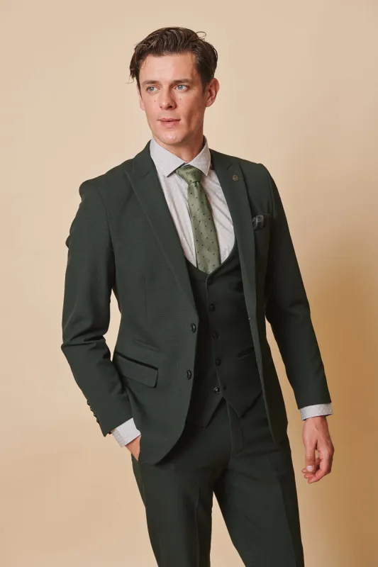 BROMLEY - Olive Green Check Blazer sold by Marc Darcy